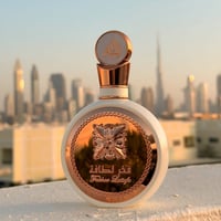 Botol Fakhar Rose Gold Lattafa minyak wangi wanita viral Malaysia aroma floral sweet sesuai outing