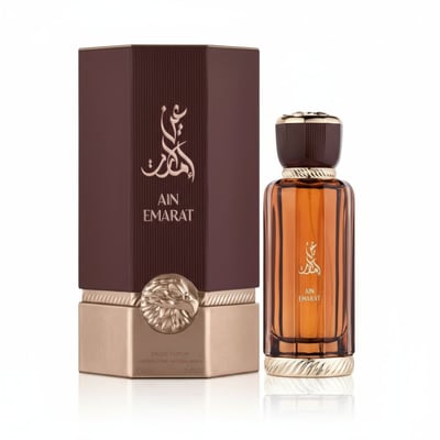 Ain Emarat perfume bottle and packaging on a white background