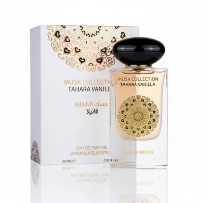 Musk Collection Tahara Vanilla perfume bottle with packaging