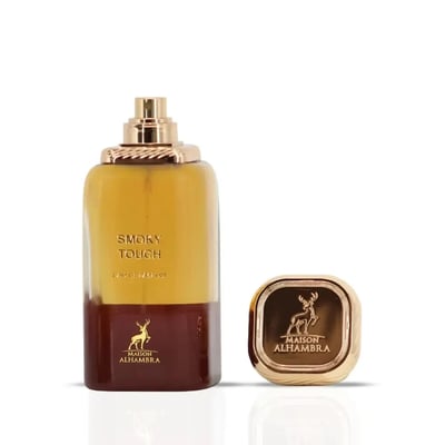 Kotak Smoky Touch Alhambra perfume original EDP unisex aura bold woody sesuai hadiah