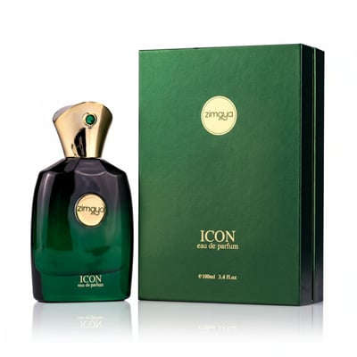 Icon by Zimaya box dan botol minyak wangi lelaki mewah moden Malaysia hadiah boyfriend majlis