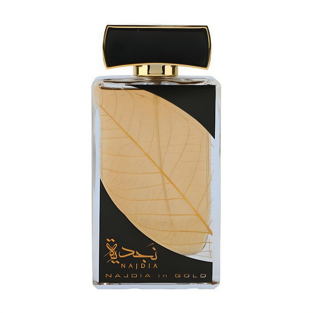 Botol Najdia Gold Lattafa wangian unisex bau spicy aromatic pilihan ramai Malaysia