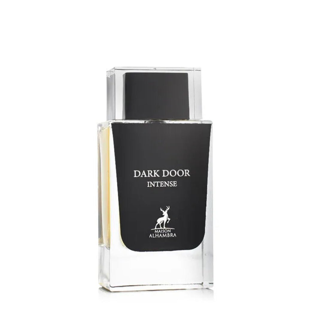 Botol Dark Door Intense Maison Alhambra wangian lelaki bau amber spicy pilihan ramai Malaysia