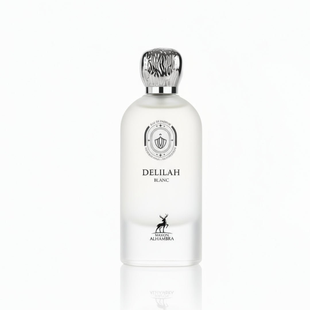 Botol Delilah Blanc Maison Alhambra wangian wanita bau bunga lembut manis pilihan ramai Malaysia