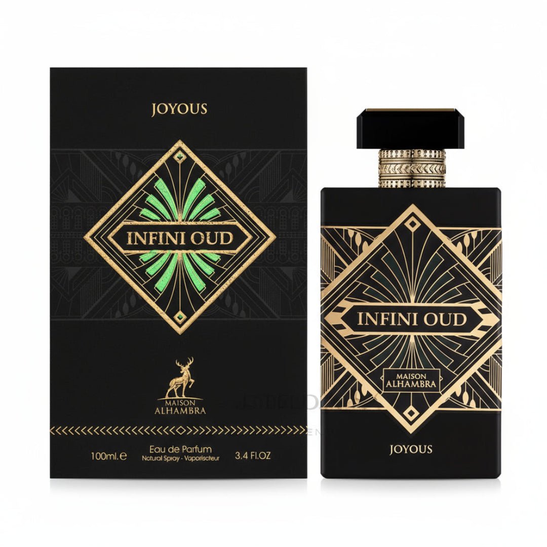 Maison Alhambra Infini Oud Joyous unisex perfume Malaysia – bau oud & amber lembut tahan lama