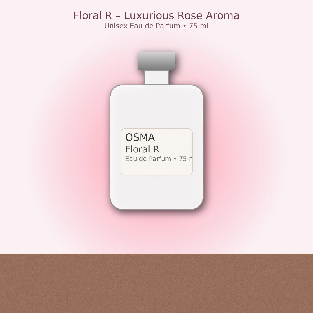 Floral R Perfume 75 ml — unisex rose & cedarwood Eau de Parfum bottle