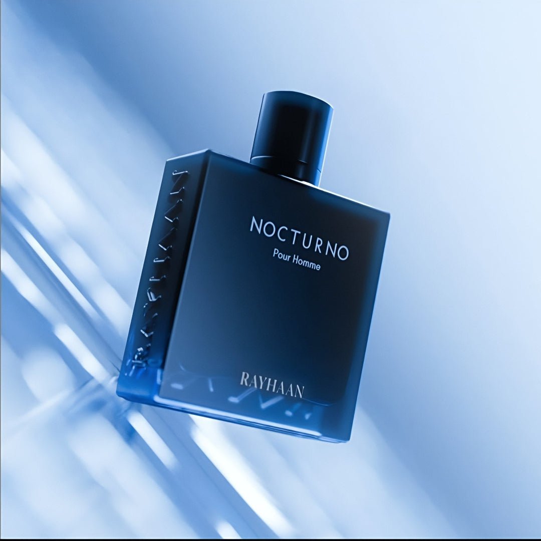 Rayhaan Nocturno men perfume Malaysia – bau bergamot, pepper, cedarwood yang kuat & suka ramai