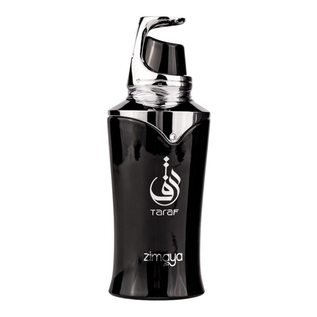 Perfume lelaki Taraf Black Zimaya original Malaysia – minyak wangi agarwood, saffron & bergamot