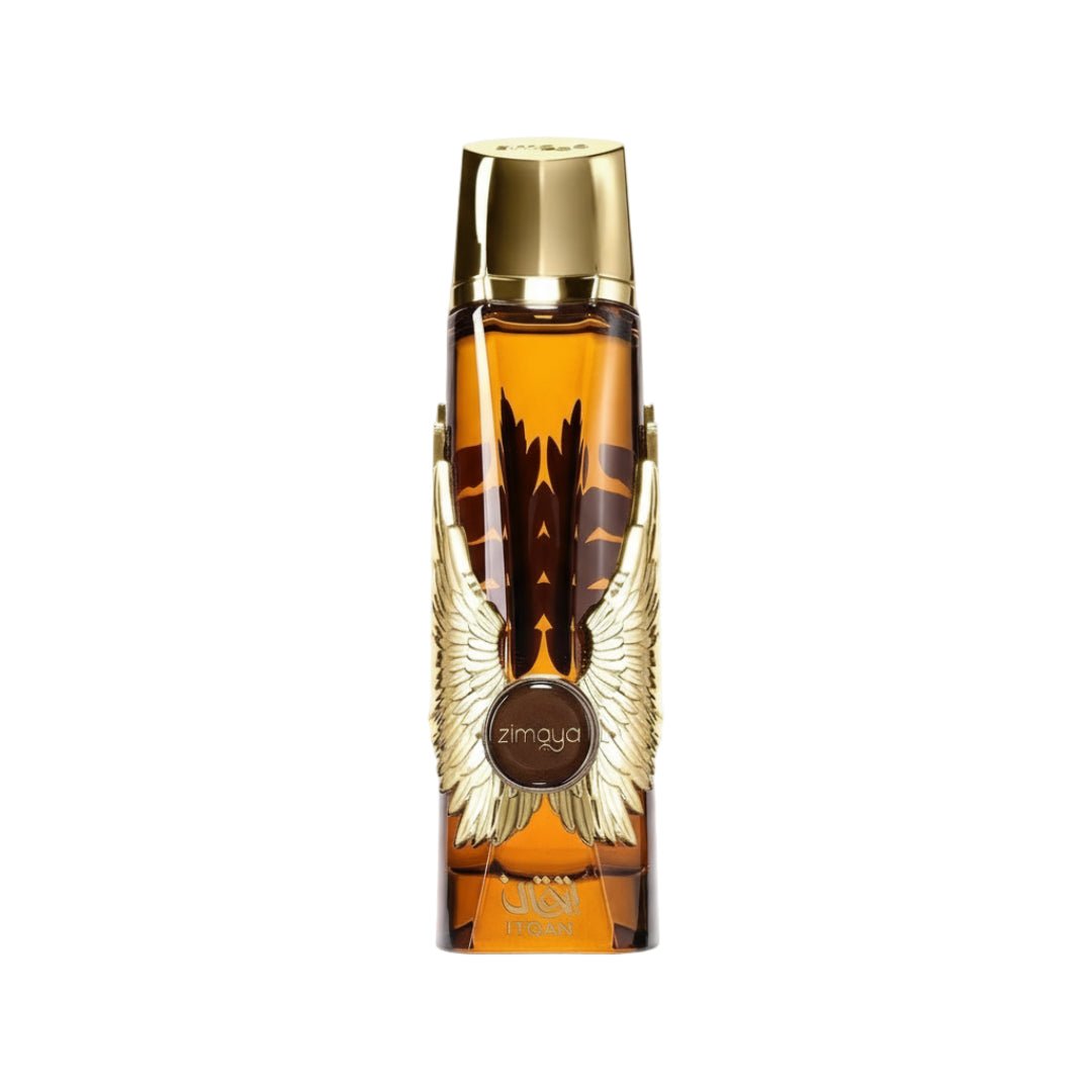 Perfume unisex Itqan Gold Zimaya original Malaysia – minyak wangi markisa, ros & agarwood yang padu