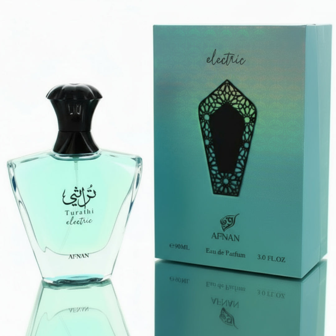 Turathi Electric Afnan perfume unisex bau citrus fresh clean long lasting Malaysia sesuai harian