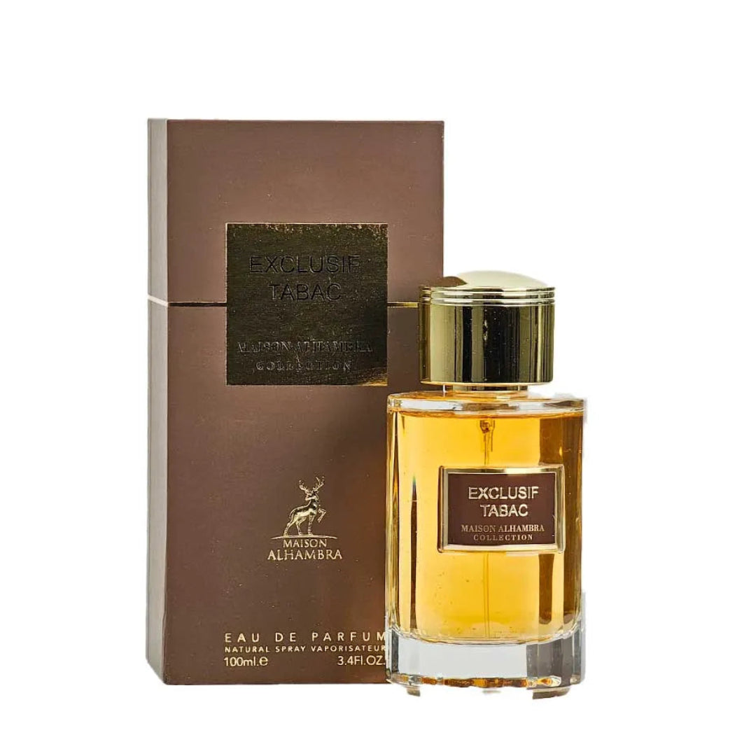 Marin Albinella Exclusif Tabac perfume bottle and packaging on a white background