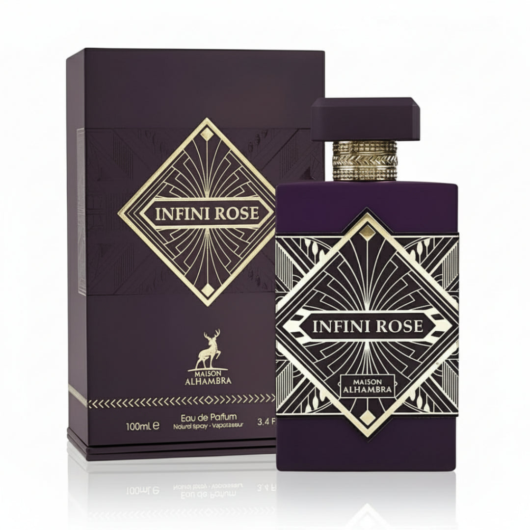 Infini Rose by Maison Alhambra 100 ml EDP unisex Malaysia – haruman rose amber & tahan lama