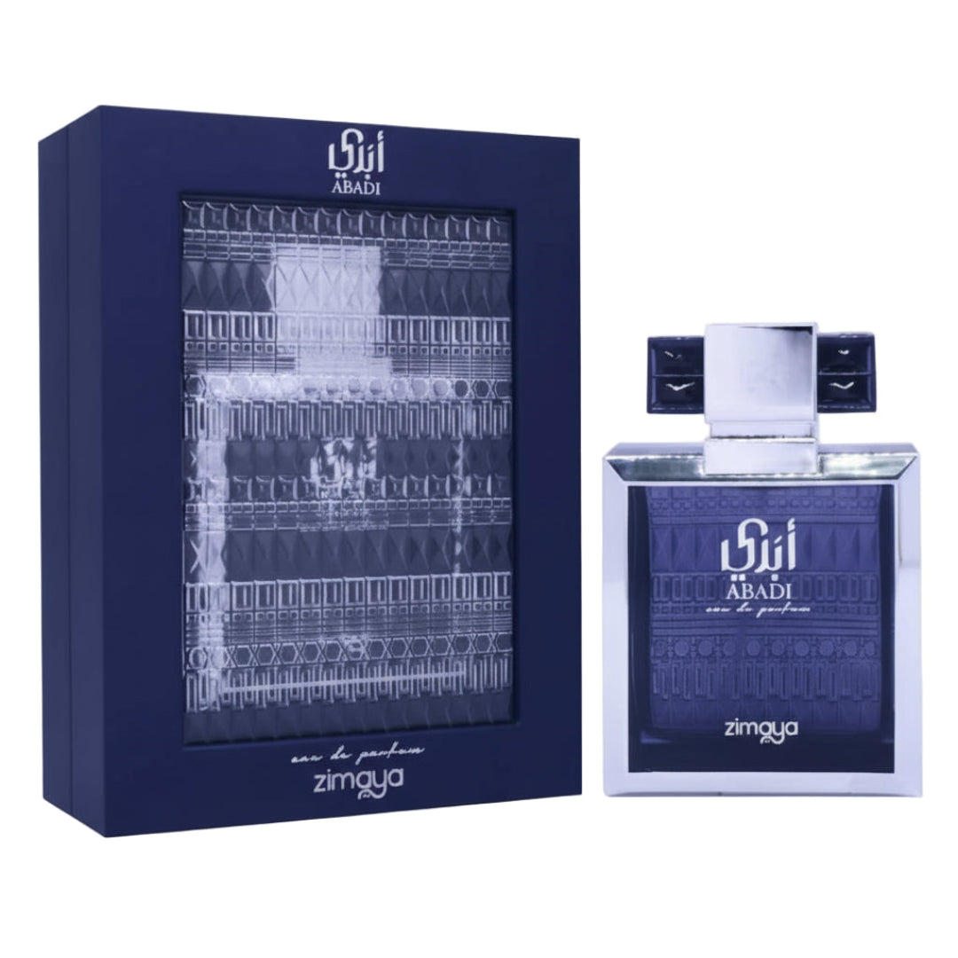 Abadi Opulent by Zimaya box dan botol minyak wangi lelaki elegan mewah Malaysia hadiah majlis