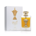 Lattafa Pride Al Areeq Gold 100ml EDP glass bottle gold cap white box WangiWorld luxury perfume bottle.