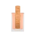 Lattafa Angham Second Song Perfume — Pink box and glass bottle with rose gold cap, featuring musical notes design.