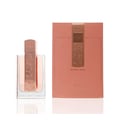 Lattafa Angham Second Song Perfume — Pink box and glass bottle with rose gold cap, featuring musical notes design.