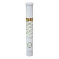 Armaf La Rosa Eau De Parfum 10ml — A tall cylindrical perfume tube with pink and brown patterned wrapping and gold accents stands next to a slim white perfume bottle with gold wavy lines. | Armaf La Rosa Eau De Parfum 10ml — Tiub minyak wangi silinder tinggi dengan balutan bercorak merah jambu dan coklat serta aksen
