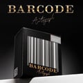 Paris Corner Autograph 100ml — A perfume bottle and its box are displayed side-by-side against a white background. Both feature a barcode design and the text "BARCODE Autograph" in gold lettering. | Paris Corner Autograph 100ml — Sebotol minyak wangi dan kotaknya dipamerkan bersebelahan di atas latar belakang putih.