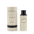 Maison Asrar Belgravia by Maison Asrar Eau de Parfum — A cream-colored perfume bottle with a black patterned design and a black textured cap, featuring a black label with white text 'BELGRAVIA ROYAL COLLECTION'.