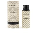 Maison Asrar Belgravia by Maison Asrar Eau de Parfum — A cream-colored perfume bottle with a black patterned design and a black textured cap, featuring a black label with white text 'BELGRAVIA ROYAL COLLECTION'.