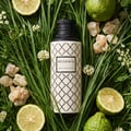 Maison Asrar Belgravia by Maison Asrar Eau de Parfum — A cream-colored perfume bottle with a black patterned design and a black textured cap, featuring a black label with white text 'BELGRAVIA ROYAL COLLECTION'.