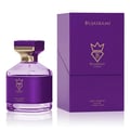 Bujairami Executor by Bujairami 100ml Extrait de Parfum — Purple bottle with gold accents and jeweled cap next to a matching