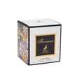 Maison Alhambra Florenza 100ml Maison Alhambra Florence — A perfume bottle and its box are displayed against a white background. The box has a floral design and the bottle is octagonal with a black ribbon. | Maison Alhambra Florenza 100ml Maison Alhambra Florence — Botol minyak wangi dan kotaknya dipamerkan berlatar