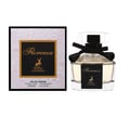 Maison Alhambra Florenza 100ml Maison Alhambra Florence — A perfume bottle and its box are displayed against a white background. The box has a floral design and the bottle is octagonal with a black ribbon. | Maison Alhambra Florenza 100ml Maison Alhambra Florence — Botol minyak wangi dan kotaknya dipamerkan berlatar