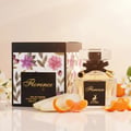 Maison Alhambra Florenza 100ml Maison Alhambra Florence — A perfume bottle and its box are displayed against a white background. The box has a floral design and the bottle is octagonal with a black ribbon. | Maison Alhambra Florenza 100ml Maison Alhambra Florence — Botol minyak wangi dan kotaknya dipamerkan berlatar