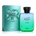 RASASI Hawas For Him La Mer — Teal textured box and gradient blue-green glass bottle with black textured cap, set against a white background.