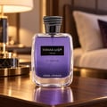 Kenz de Rasasi Hawas For Him Le Parfum — Purple glass bottle with black textured cap, black label with gold text.