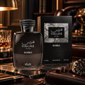RASASI Hawas Kobra by Rasasi 100ml EDP — Black perfume box and bottle with snake-like cap, silver mosaic detail on box, white text.
