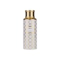 Maison Asrar Heritage by Maison Asrar 100ml EDP Unisex — White bottle with gold geometric pattern and gold fluted cap