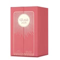 Lattafa Jouri Lattafa Women 100ml EDP — Pink perfume bottle with gold accents and a matching pink box, featuring sunburst design and Arabic script.