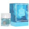 Lattafa Khamrah Waha Lattafa Perfumes 100ml EDP — Blue marbled box with white frame and Arabic text Khamrah