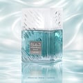 Lattafa Khamrah Waha Lattafa Perfumes 100ml EDP — Blue marbled box with white frame and Arabic text Khamrah
