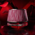 Maison Asrar Kiss My Lips by Maison Asrar 90ml EDP Unisex — Red cylindrical packaging with gold accents, featuring 'KISS MY LIPS' and 'MAISON ASRAR' text. The perfume bottle has a textured, deep red cap and a black base with gold trim, displaying 'Kiss My Lips' and volume details.