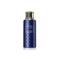 Maison Asrar Legacy by Maison Asrar 100ml EDP Unisex — Blue cylindrical box and matching perfume bottle with gold accents and intricate geometric pattern