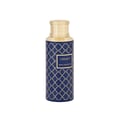 Maison Asrar Legacy by Maison Asrar 100ml EDP Unisex — Blue cylindrical box and matching perfume bottle with gold accents and intricate geometric pattern