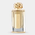 Afnan Lynked Forever by Afnan 100ml Eau De Parfum — A gold-capped perfume bottle stands next to its rose gold box with