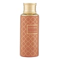 Maison Asrar Monarch by Maison Asrar 100ml EDP Unisex — Orange bottle with gold geometric pattern and gold fluted cap, featuring a central label with 'MONARCH ROYAL COLLECTION'.