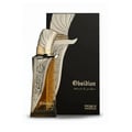French Avenue Obsidian Eau De Parfum 100ml — A gold and black perfume bottle with ornate gold detailing stands next to its matching black box with gold artistic accents. | French Avenue Obsidian Eau De Parfum 100ml — Botol minyak wangi emas dan hitam dengan perincian emas berukir berdiri di sebelah kotak hitamnya yang