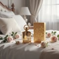 Supremacy Gold atas katil dengan bunga ros merah jambu gaya feminin Malaysia