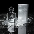 Supremacy Silver dengan cecair perak atas marmar hitam mewah