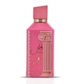 Ard Al Zaafaran Ahubbak Love In Paris EDP 100ml Zaafaran — Pink perfume bottle with a decorative column motif and gold accents, featuring Arabic script and "Love in Paris" text.
