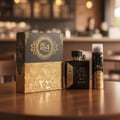 Oud 24 Hours di kafe dengan warna hangat coklat – vibe elegant Malaysia