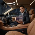 Lelaki Melayu dalam kereta mewah memegang Oudi – aura maskulin Malaysia