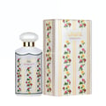 Perfume bottle and packaging with floral design on a white background Ghality 100ml EDP – Women’s Flora Bloom Perfume by Ard Al Zaafaran