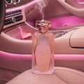 Shouq Pink dalam kereta dengan pencahayaan pink lembut
