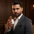 Lelaki Malaysia memegang Afkaar, gaya maskulin elegan